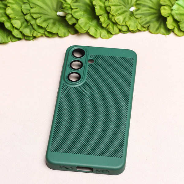 BREATHING  DARK GREEN Silicone Case for Samsung S24