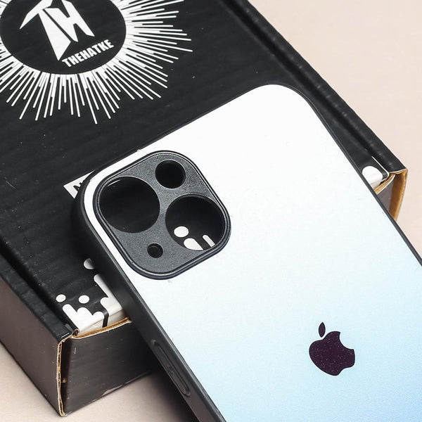 Blue Gradient metal back case for Apple Iphone 15