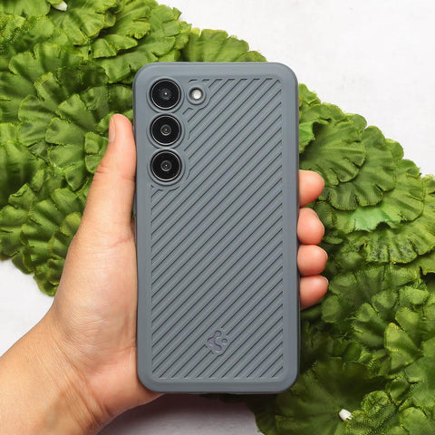 Grey Line Wave Silicone Case for Samsung S23