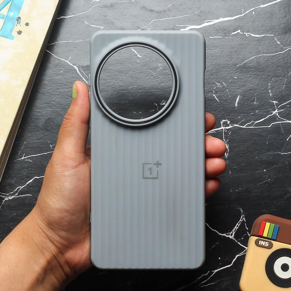 Grey SleekLine Silicone Case for Oneplus 13