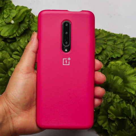 Dark Pink Original Silicone Case for Oneplus 7 Pro