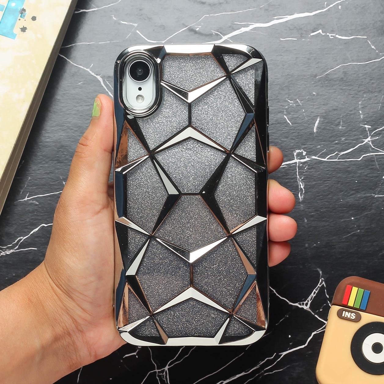 Dazzle Silver Silicone case for Apple iphone XR