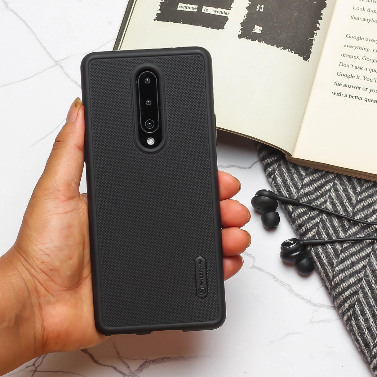 Black Niukin Silicone Case for Oneplus 8