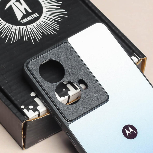 Blue Gradient metal back case for Moto Edge 50 Fusion