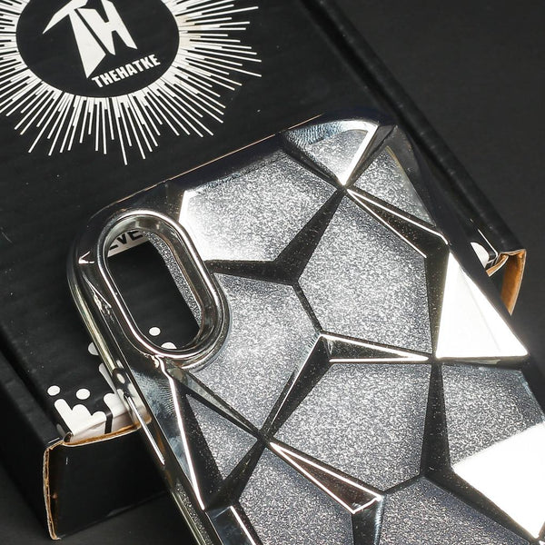 Dazzle Silver Silicone case for Apple iphone XR