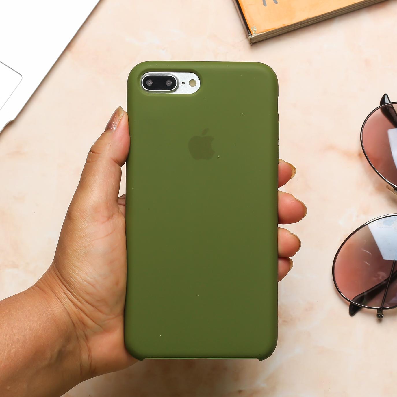 Dark Green Original Silicone case for Apple iPhone 7 Plus