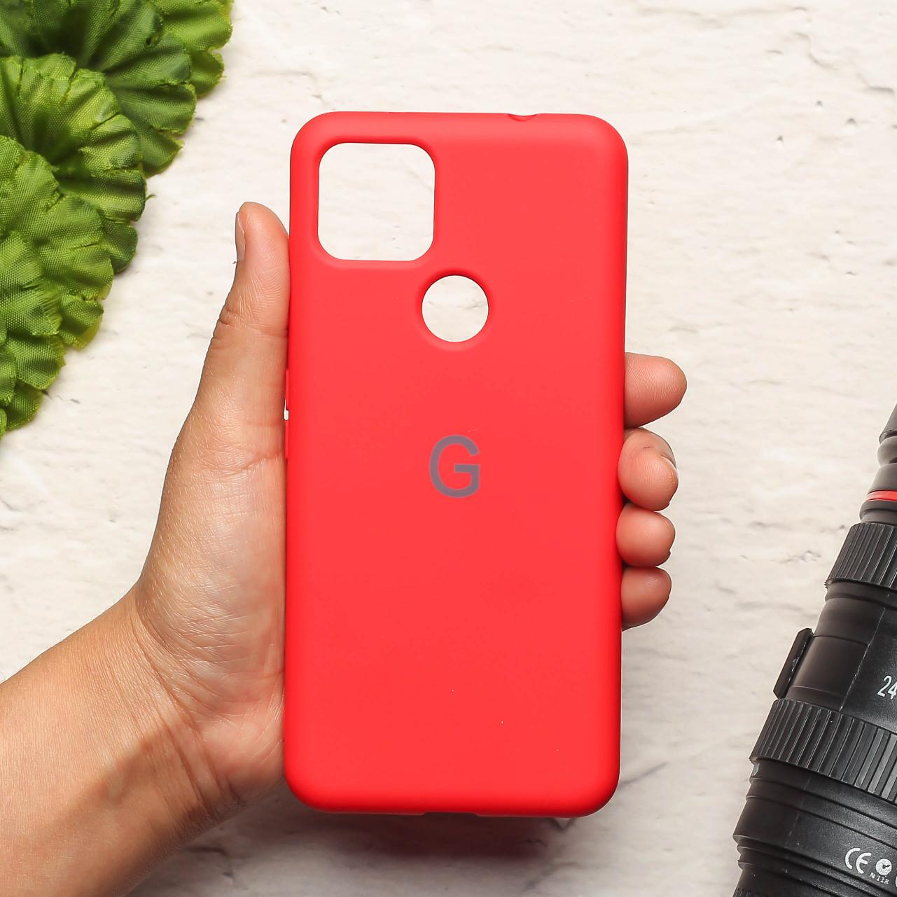 Red Original Silicone case for Google Pixel 5A