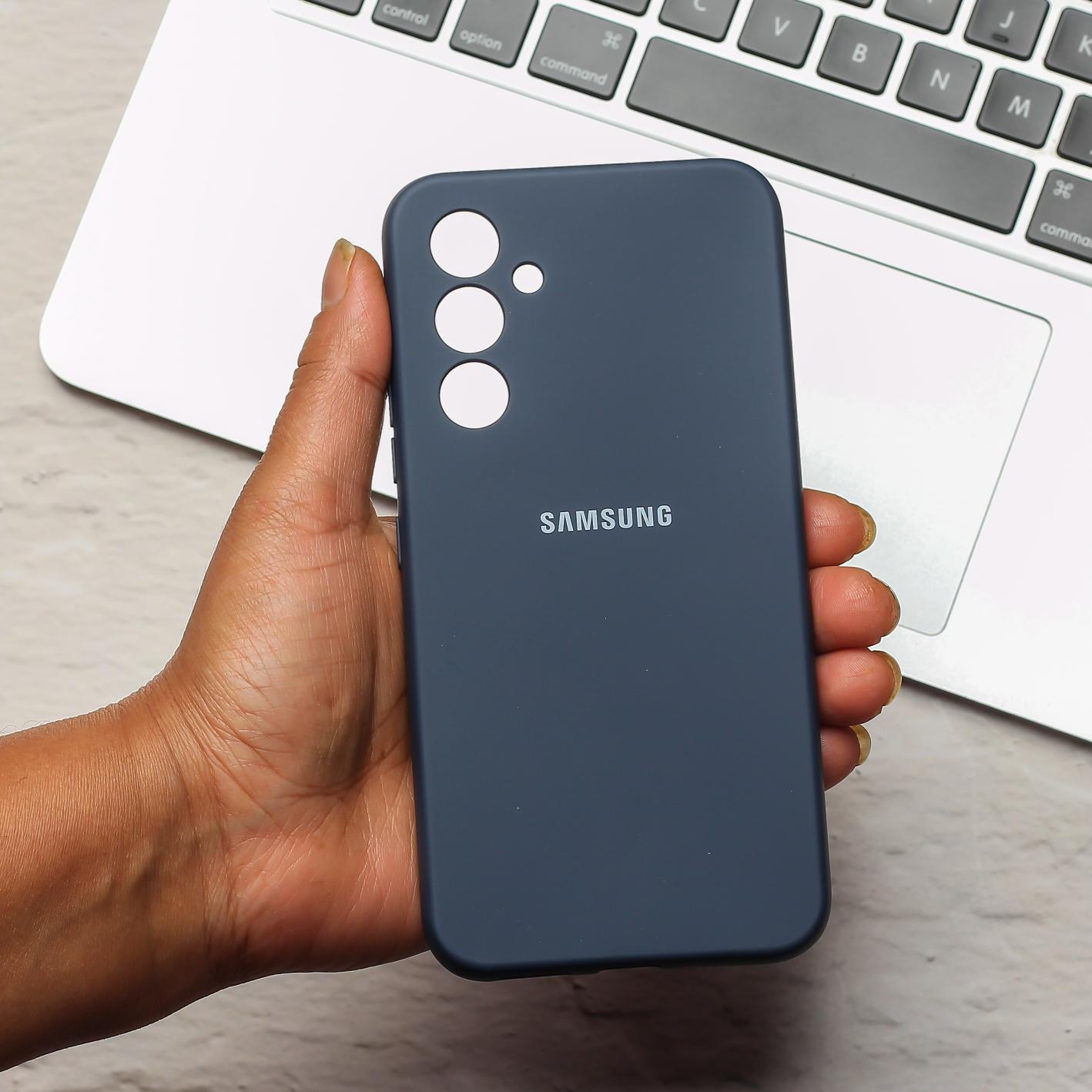 Dark Blue Original Camera Safe Silicone case for Samsung S25