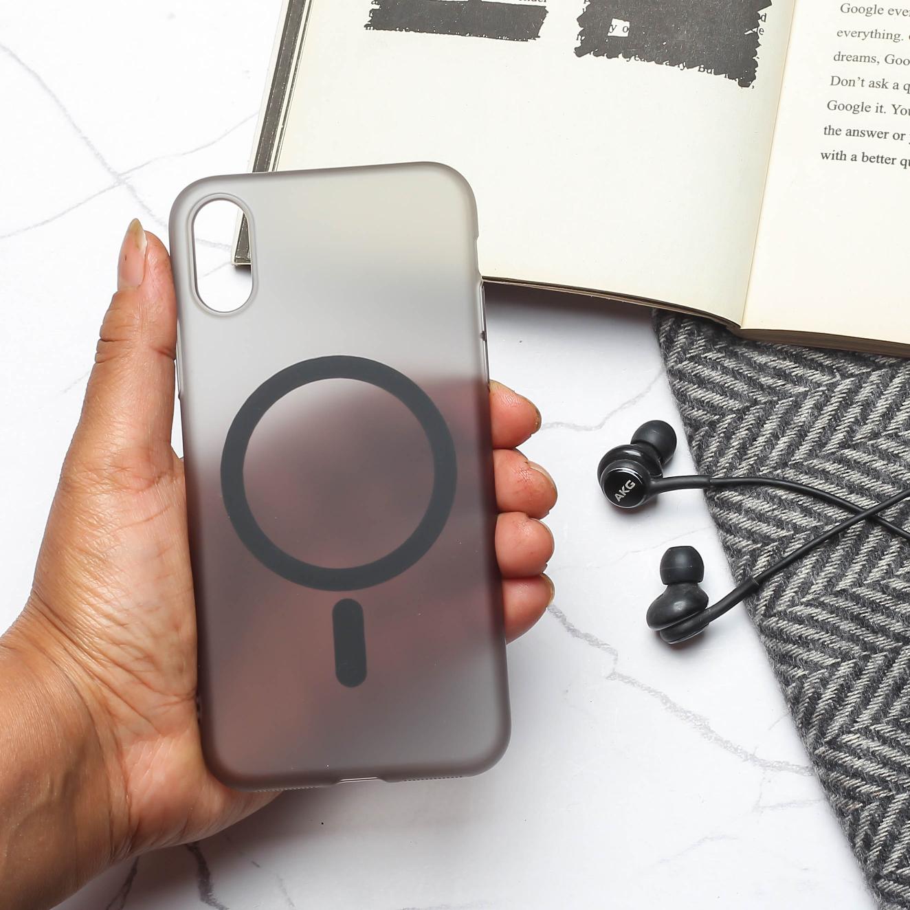 Black Paper Matte Magsafe Case for Apple Iphone Xs Max