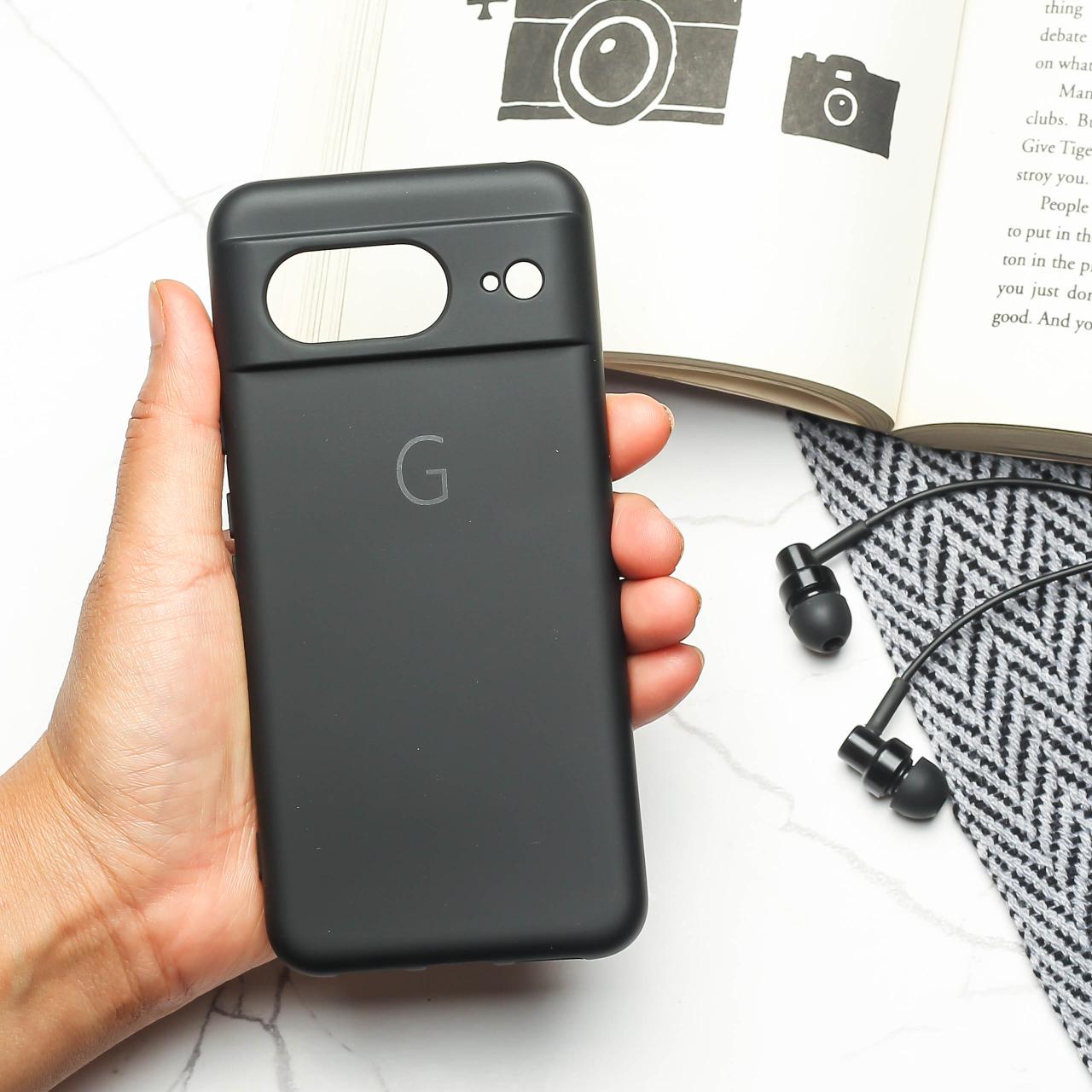 Black Camera Original Silicone case for Google Pixel 8