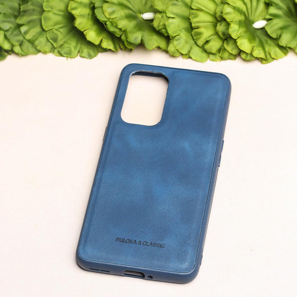 Dark Blue Classic Leather Case for Oneplus 9