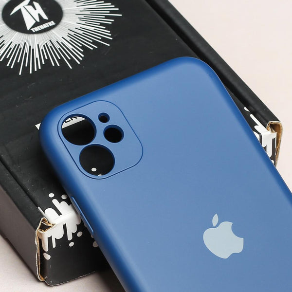 Dark Blue Camera Original Silicone case for Apple iphone 12 Mini