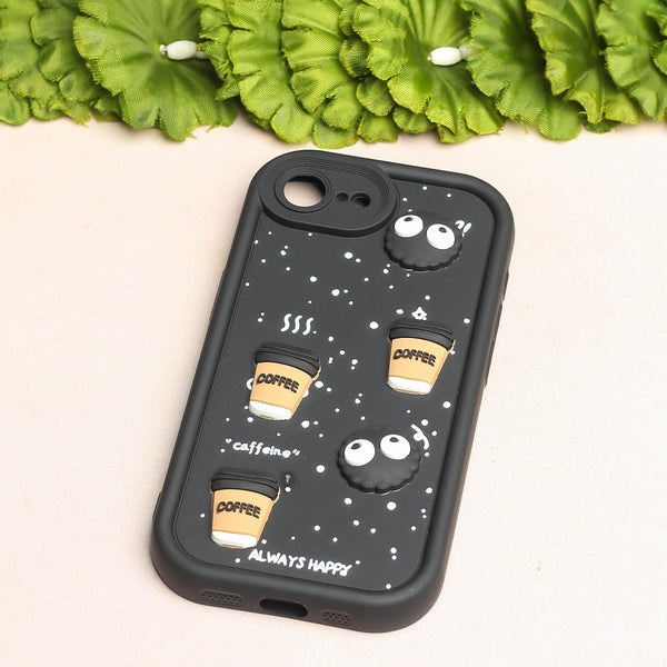 Black COFFEE (ALWAYS HAPPY) Silicone case for Apple iphone 16e