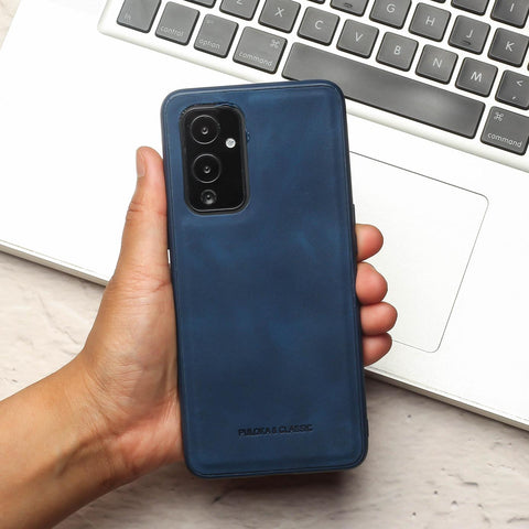 Dark Blue Classic Leather Case for Oneplus 9