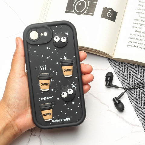 Black COFFEE (ALWAYS HAPPY) Silicone case for Apple iphone 16e