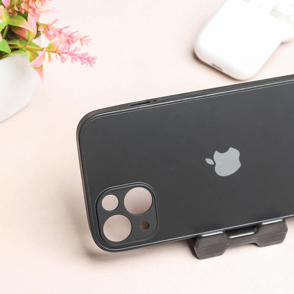 Black Matte Fiber Silicone case for Apple iphone 14