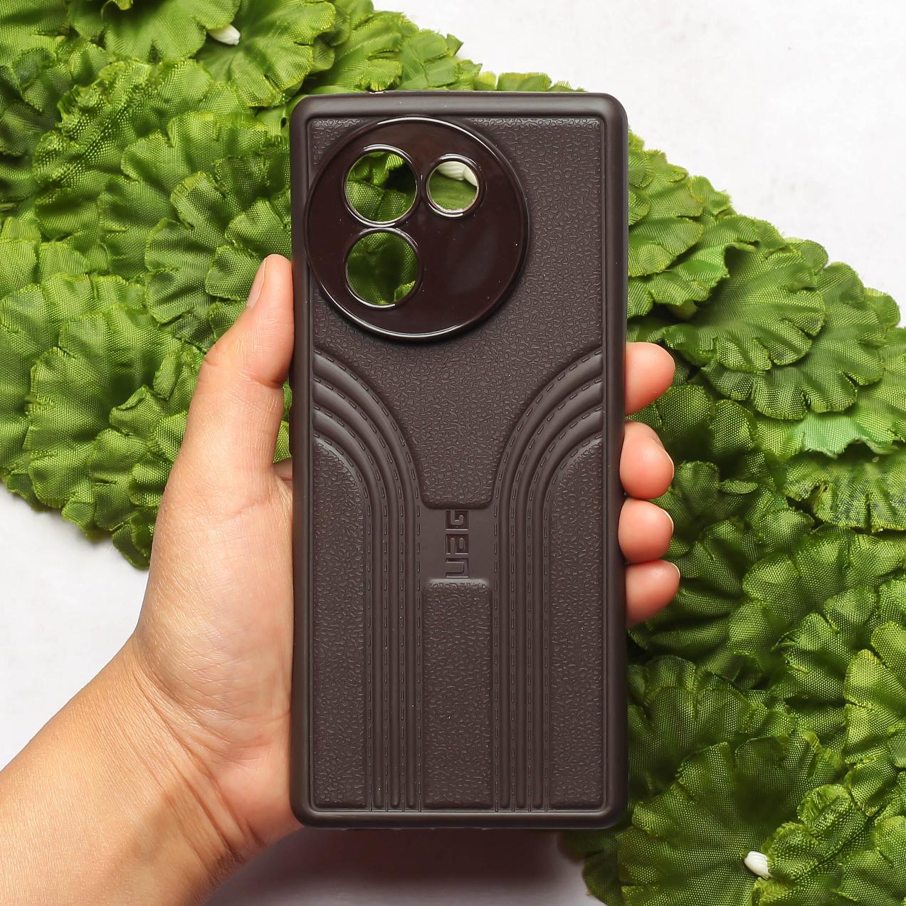 Brown UAG RidgeLine Silicone Case for Vivo V30e