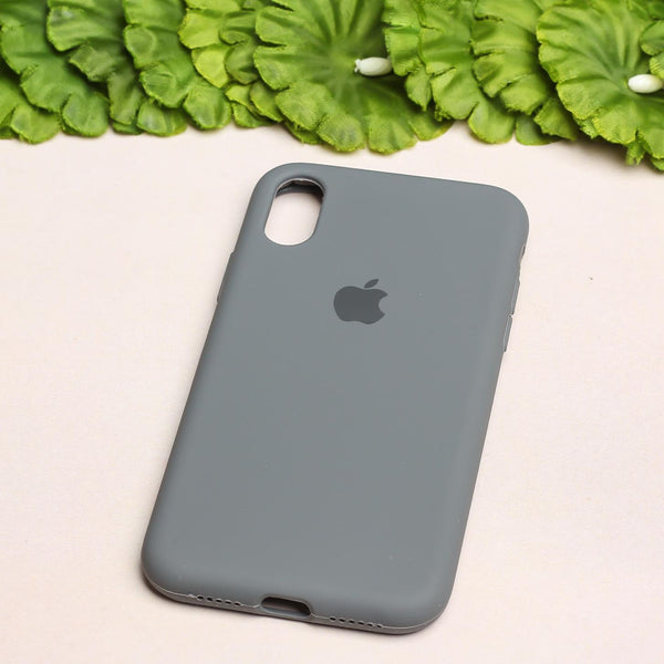 Grey Original Silicone case for Apple Iphone Xs Max