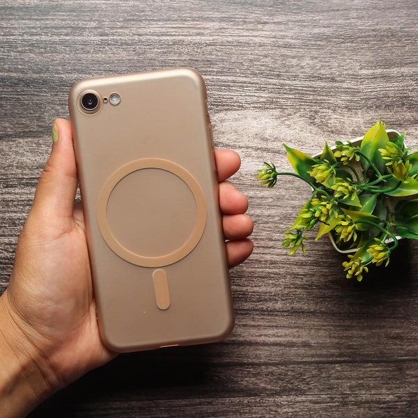 Natural Titanium Paper Matte Magsafe Case for Apple Iphone 7