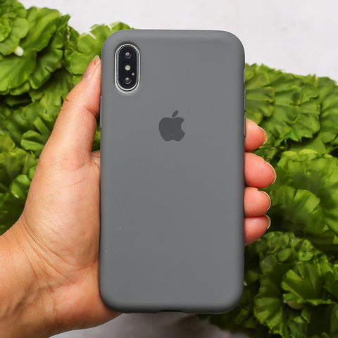 Grey Original Silicone case for Apple Iphone Xs Max