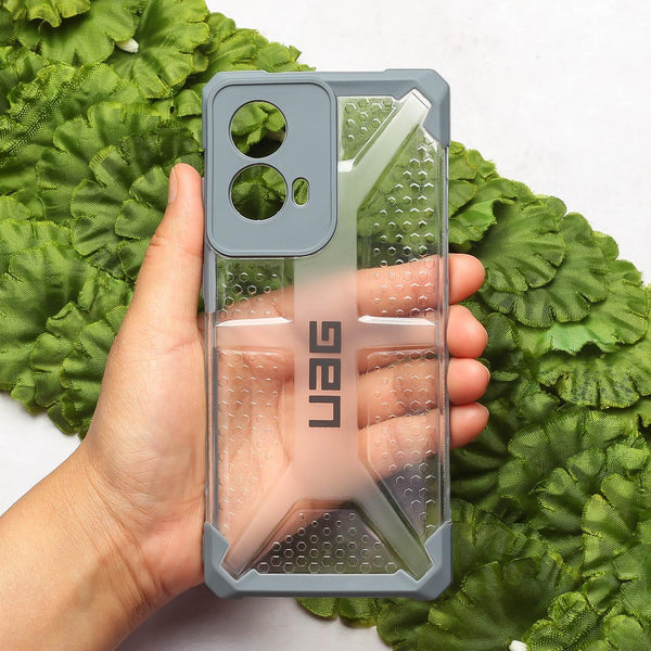 Grey UAG Transparent Case for Motorola G85