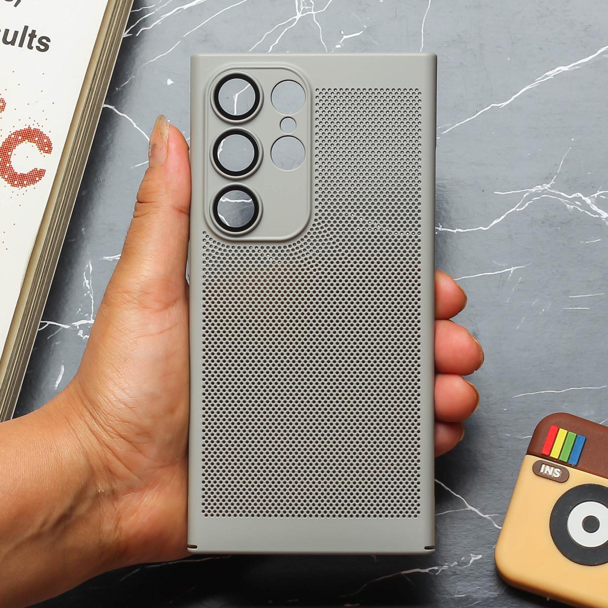 BREATHING LIGHT BROWN Silicone Case for Samsung S23 Ultra