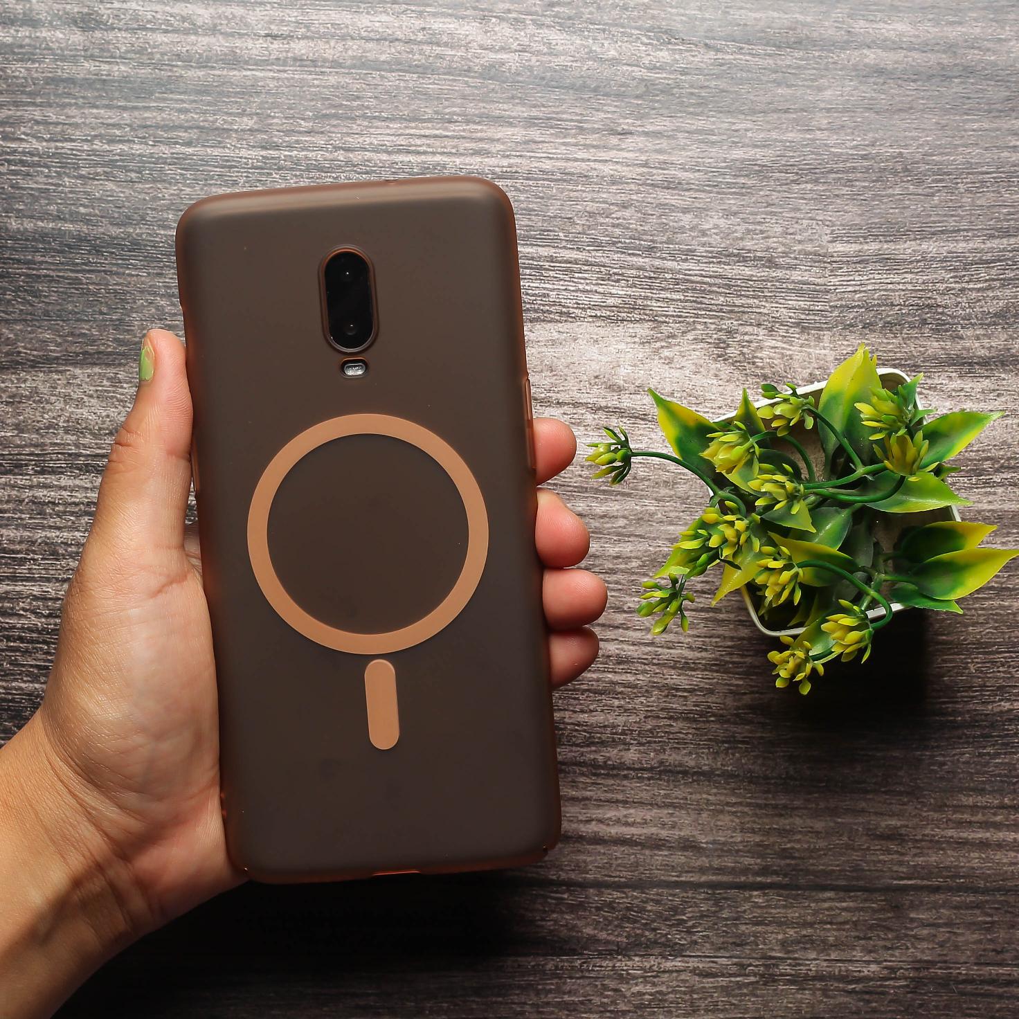 Natural Titanium Paper Matte Magsafe Case for Oneplus 6T
