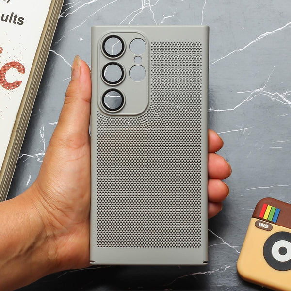 BREATHING LIGHT BROWN Silicone Case for Samsung S23 Ultra