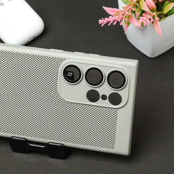 BREATHING LIGHT BROWN Silicone Case for Samsung S23 Ultra