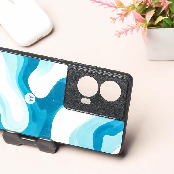 Oceanic Flow metal back case for Moto Edge 50 Fusion