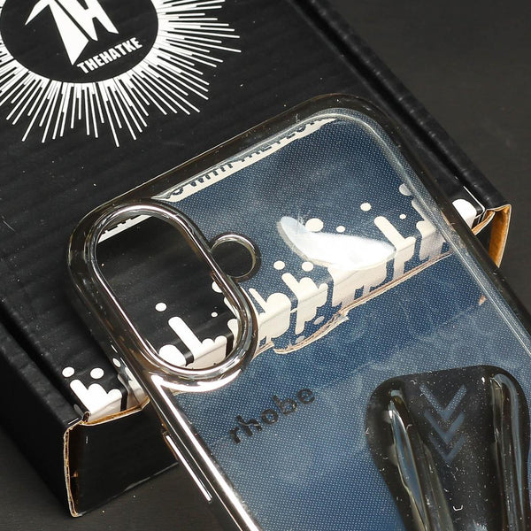 Rhobe Silver Silicone Case for Apple Iphone 16
