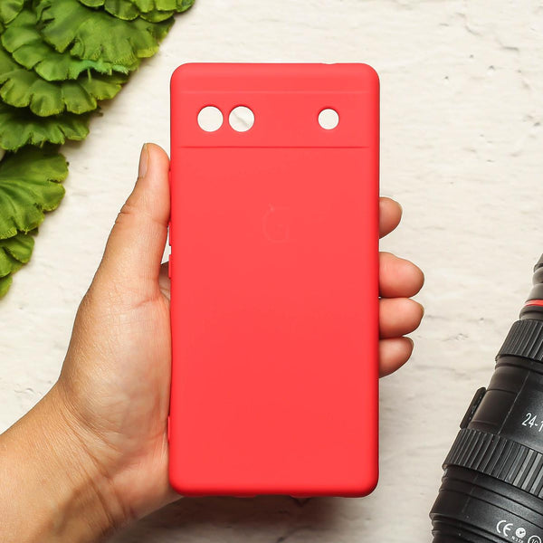 Red Camera Original Silicone case for Google Pixel 6A
