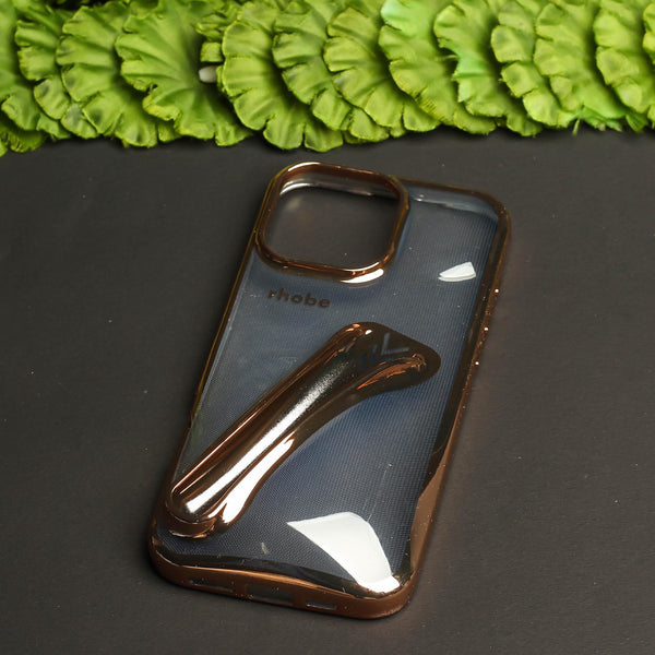 Rhobe Golden Silicone Case for Apple Iphone 16 Pro