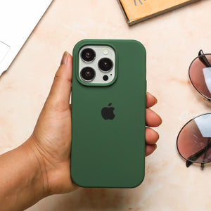 Dark Green Original Silicone case for Apple iphone 14 Pro