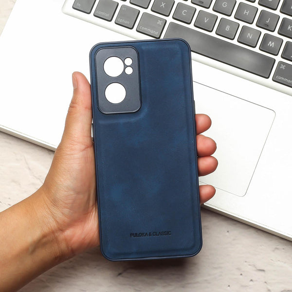 Dark Blue Classic Leather Case for Oneplus Nord CE 2