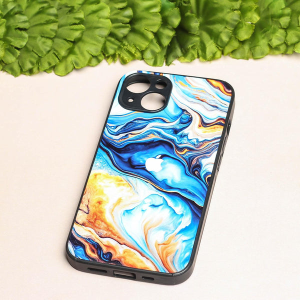 Blue Opulent metal back case for Apple Iphone 13