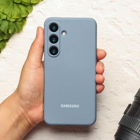 Pastel Purple Camera Original Silicone case for Samsung S25 Plus