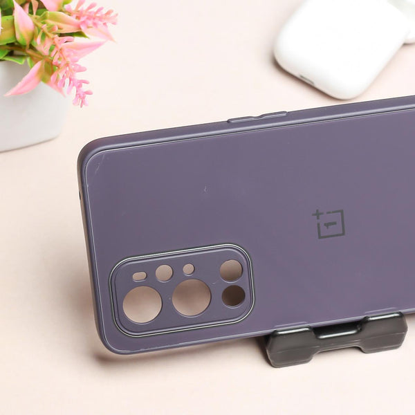 Deep Purple Camera Mirror Silicone Case for Oneplus 9 Pro