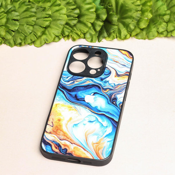 Blue Opulent metal back case for Apple Iphone 13 pro