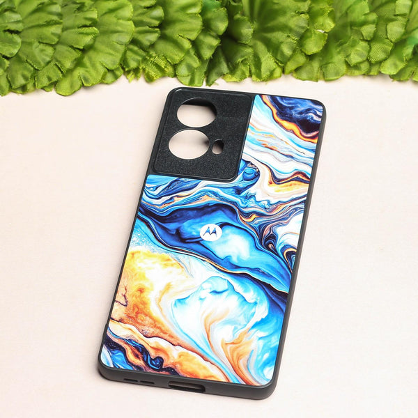 Blue Opulent metal back case for Moto G85