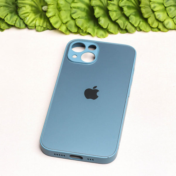 Blue Matte Fiber Silicone case for Apple iphone 13