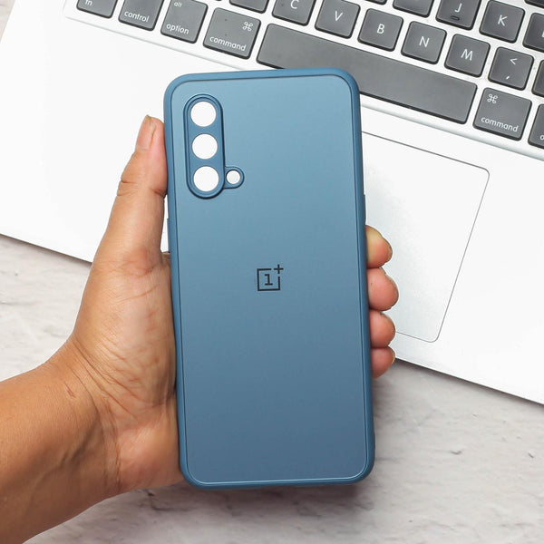 Blue Matte Fiber Silicone case for Oneplus Nord Ce