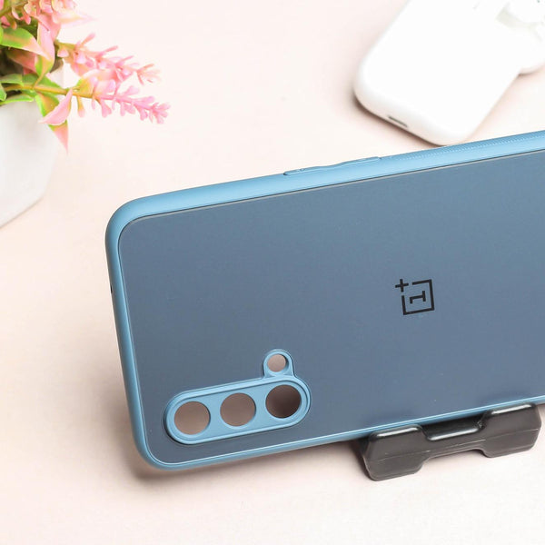 Blue Matte Fiber Silicone case for Oneplus Nord Ce