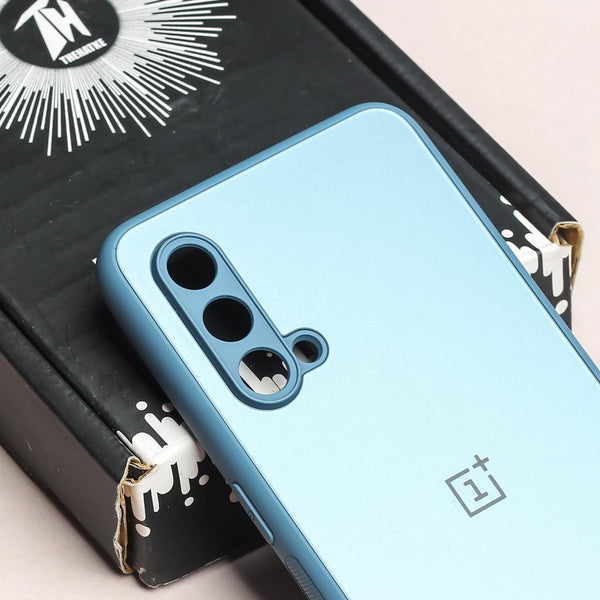 Blue Matte Fiber Silicone case for Oneplus Nord Ce