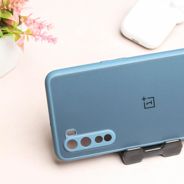 Blue Matte Fiber Silicone case for Oneplus Nord