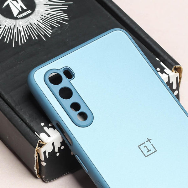 Blue Matte Fiber Silicone case for Oneplus Nord