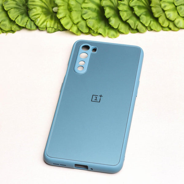 Blue Matte Fiber Silicone case for Oneplus Nord