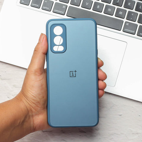 Blue Matte Fiber Silicone case for Oneplus Nord 2