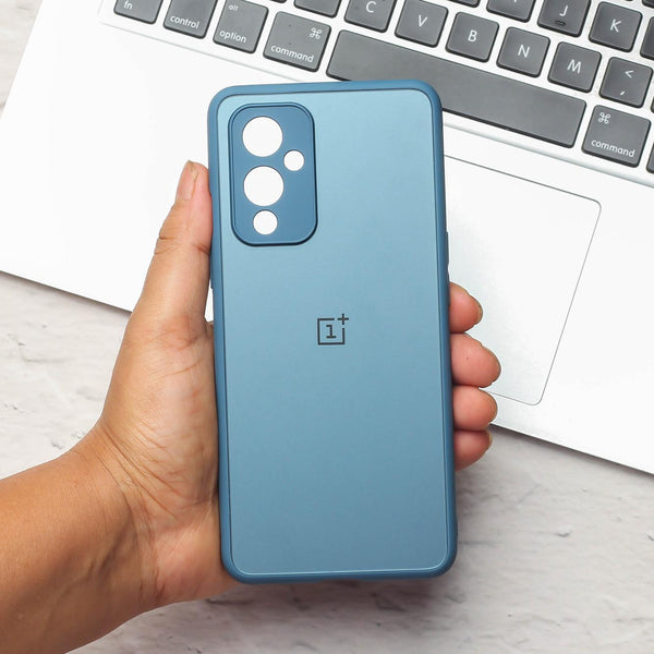 Blue Matte Fiber Silicone case for Oneplus 9