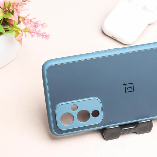 Blue Matte Fiber Silicone case for Oneplus 9